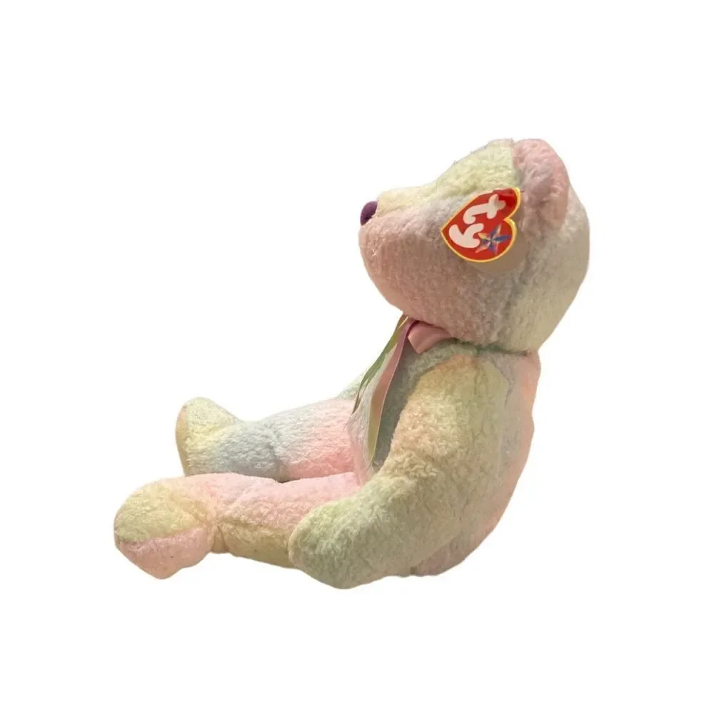 1999 Groovy Bear Ty Beanie Buddies Plush Collectible Vintage Y2K 90s